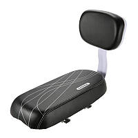 Сиденье для ребенка на багажник велосипеда с подножками и спинкой Saddle SD01 Black/White, SP1, Хорошее