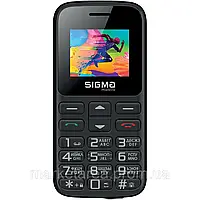 Кнопочный телефон черный с мощной батареей Sigma Comfort 50 CF113 HIT2020 Black БАБУШКОФОН