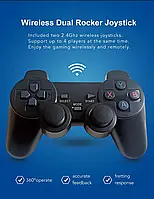 Портативна игровая консоль приставка GAME STICK BOX 8K 64gb Android TV два беспроводных джойстика, GN2,