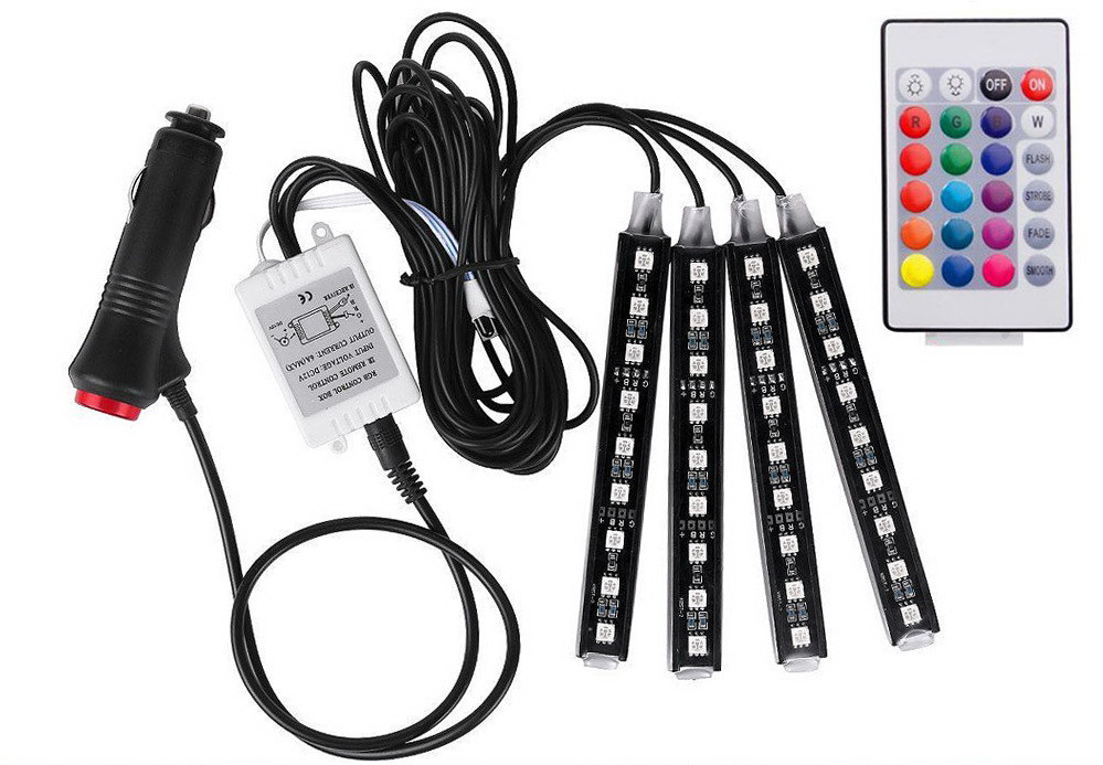 Универсальная светодиодная RGB led подсветка для салона автомобиля, SL2 ...
