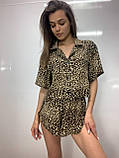 Жіночий, стильний костюм рубашка шорти Лео, фото 5