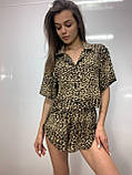 Жіночий, стильний костюм рубашка шорти Лео, фото 4