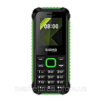 Кнопочный телефон зеленый не дорогой на 2 сим карты Sigma X-Style 18 Track Black-Green 1.77" АКБ 1000мА*ч