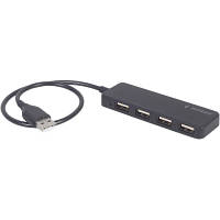 Концентратор Gembird USB 2.0 4 ports black (UHB-U2P4-06) tm