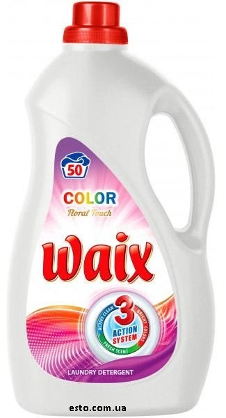 Рідкий засіб для прання кольорових тканин Waix Floral Touch 3000 мл 50 прань