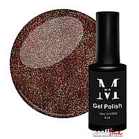 Гель-лак Mia-M Gel Polish Disco №6 коричневый светоотражающий с блестками, 9 мл