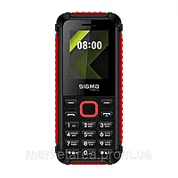 Кнопочный телефон сигма не дорогой на 2 сим карты Sigma X-Style 18 Track Black-Red 1.77" АКБ 1000мА*ч