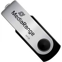 USB флеш накопитель Mediarange 64GB Black/Silver USB 2.0 (MR912) tm