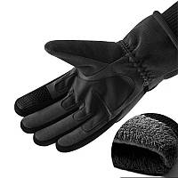 Тактические зимние полнопалые перчатки с флисом Eagle Tactical ET-03 Black Размер М, Ch1, Хорошее качество,