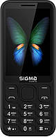 Кнопочный телефон с большим дисплеем, мощной батареей и камерой на 2 sim Sigma X-Style 351 Black micro max