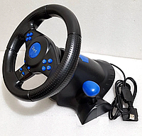 Игровой мультимедийный универсальный руль 3в1 PS3 / PS2 / PC USB c педалями газа и тормоза, Gp2, Хорошее