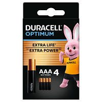 Батарейка Duracell Optimum AAA лужні 4 шт. в упаковці (5015596) tm