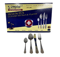 Набор столовых приборов Zepter ZP-1001 24 предмета, GN1, Хорошее качество, Столовые приборы Zepter ZP-1001 24