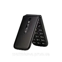 Кнопочный телефон раскладушка с большим дисплеем и камерой на 2 сим Sigma X-Style 241 ONYX Black