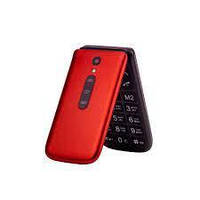 Кнопочный телефон раскладушка с большим дисплеем и камерой на 2 сим Sigma X-Style 241 ONYX Red
