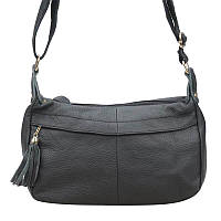 Сумка Borsa Leather 1t300-black кожаная женская черная