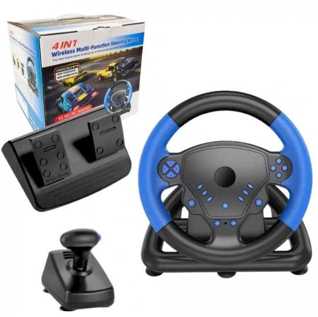 Игровой руль с двумя педалями и коробкой передач для ПК PS2 PS3 (ID ...