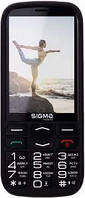 Кнопковий телефон бабушкофон з камерою і ліхтариком Sigma Comfort 50 CF211 Optima DS Black
