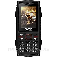 Кнопочный телефон сигма защищенный с камерой и фонариком на 2 sim Sigma X-treme AZ68 Black/Red