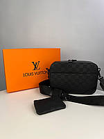 Сумка-мессенджер Louis Vuitton 2 в 1 черный monogram - плюс кошелек