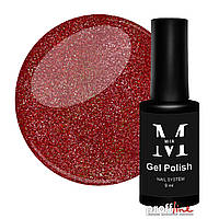 Гель-лак Mia-M Gel Polish Disco №7 вишневый светоотражающий с блестками, 9 мл