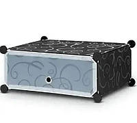 Пластиковый модульный шкаф органайзер для обуви MP A1-4 39x37x76см Сборный портативный органайзер, GN2,
