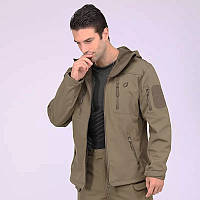 Тактическая куртка Eagle Soft Shell JA-01-0 с флисом Olive Green S, Ch2, Хорошее качество, тактическая куртка,