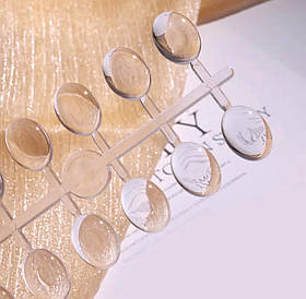 Демонстраційна палітра лінійка "Овал" (1,82 х1, 3 см), об'ємна для книги-палітри (120 шт. уп), 430