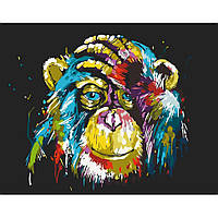 Картина по номерам "Яркая обезьяна" 11685-AC 40X50 см nm