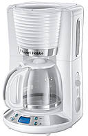 Кофеварка Russell Hobbs капельная Inspire 1,25л, молотый, 10 чашек, таймер включения, белый