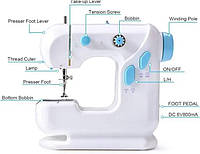 Машинка швейная MINI SEWING MACHINE круглая вилка LY-101, GS1, портативная швейная машинка, Хорошее качество,
