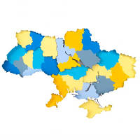 Набор для творчества Rosa Talent Картина 3D Карта Украины ДВП 30х30 см (4823098531531) tm