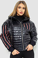 Женская куртка с принтом сезон демисезон цвет черный размер 4XL-5XL FG_01405