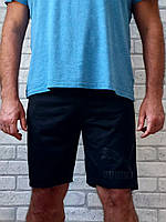 Чоловічі спортивні шорти з кишенями (чорні), трикотажні шорти для чоловіків на літо