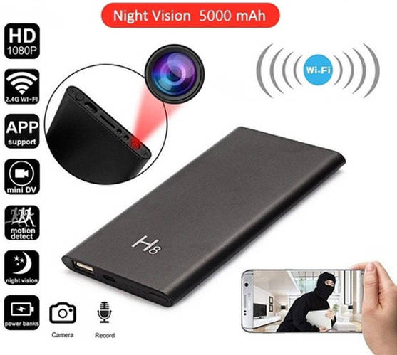 Скрытая камера ПаверБанк с ночной съемкой датчиком движения Power Bank ...