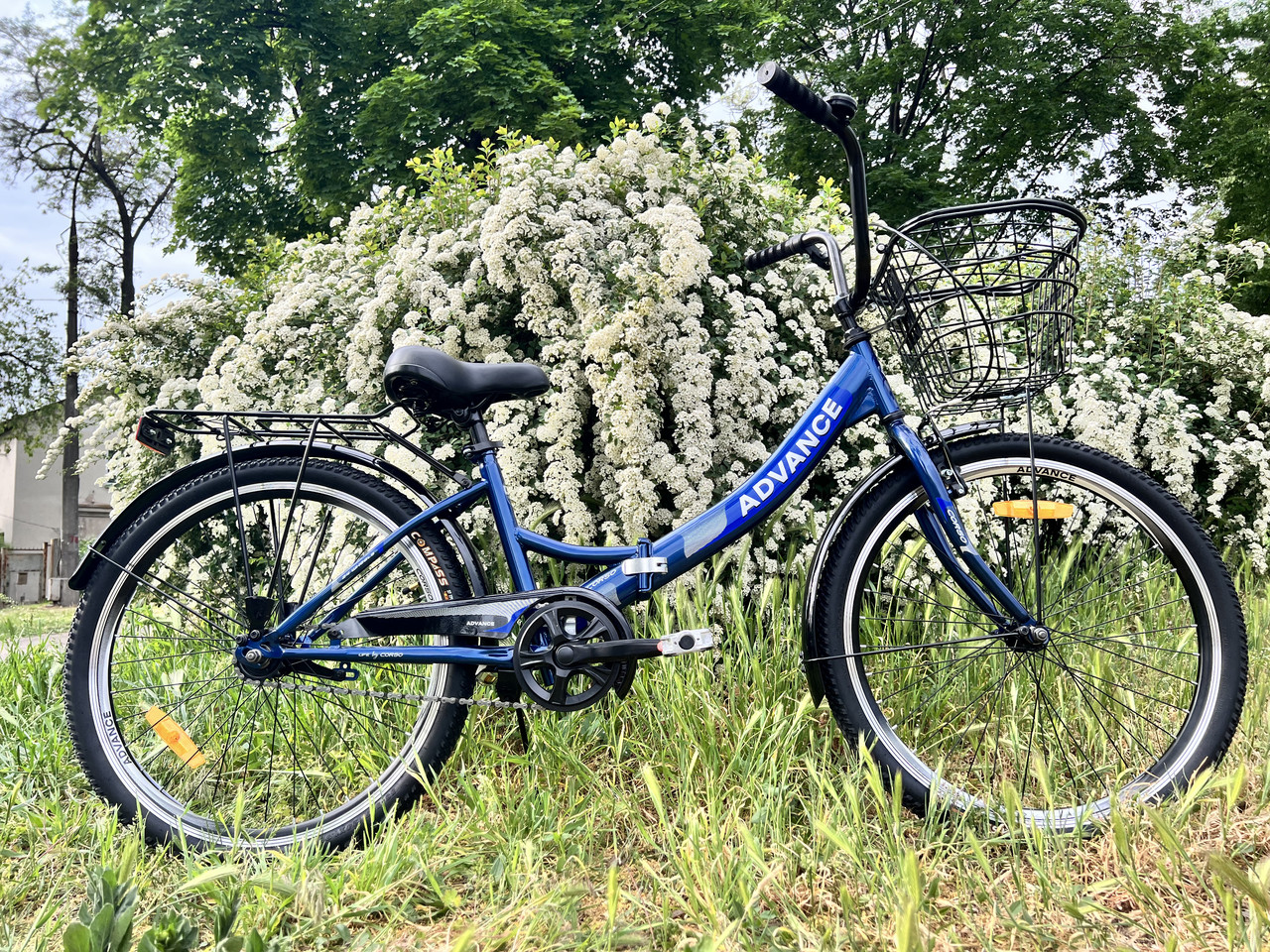 Велосипед складний міський 24" Corso Advance AD-24003 синій на зріст 135-175 см