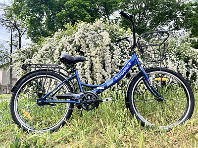 Велосипед складний міський 24" Corso Advance AD-24003 синій на зріст 135-175 см
