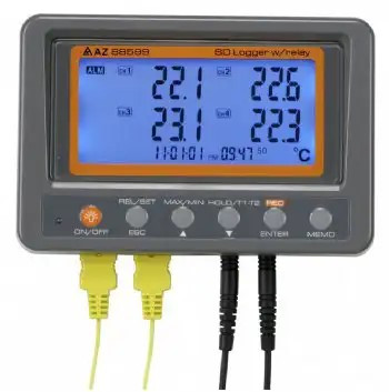 Термометр логгер четырехканальный (2х К-тип, 2х термистор) AZ-88599 opr - фото 1 - id-p2203663674