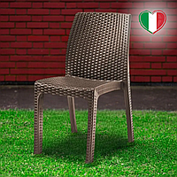 Стілець садовий пластиковий BICA Verona Стіл та стільці з ротанга тиснення Стільці для вулиці Стільці для саду в кафе