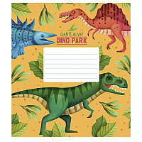 Зошит учнівський Dino park 012-3227K-1 в клітинку на 12 аркушів pm