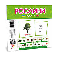 Розвиваючі дитячі картки Рослини 145596 українською та англійською pm