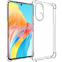 Чохол Fiji Proof для Oppo A58 (CPH2577) прозорий бампер з посиленими бортами Transparent