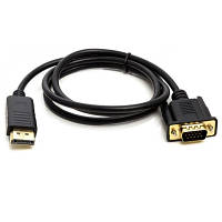 Кабель мультимедійний DisplayPort (M) Їж VGA (M) 1.0m PowerPlant (CA911882)