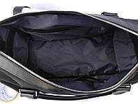 Стильна дорожня сумка "Nylon" кордура+натуральна шкіра black Отличное качество