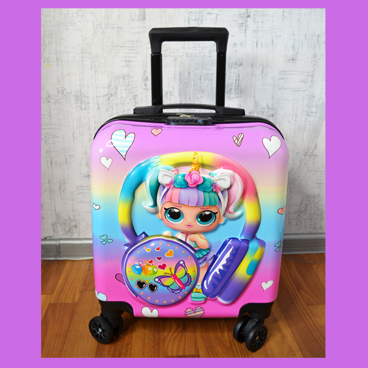 Дитяча дорожня валіза для дівчинки, дитяча валіза для подорожей