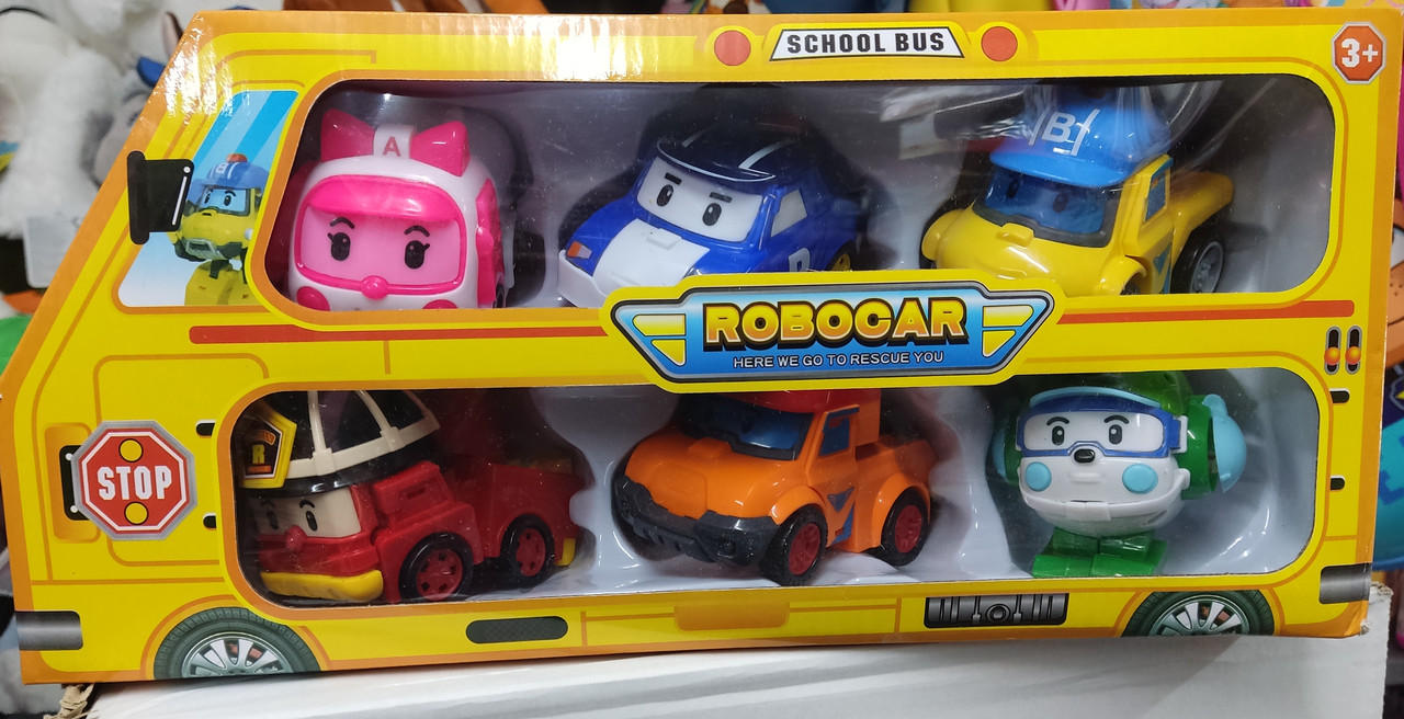 Набор трансформеров Робокар Полли Robocar Poli 6 героев в наборе швидка відправка