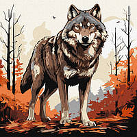 Картина по номерам "Хитрый волк" KHO6567 40х40см nm