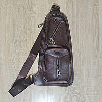 Мужская сумка-бананка сумка-рюкзак барсетка нагрудная сумка слинг