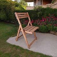 Стілець зі Спинкою розкладний з Натурального Дерева Вільха Для Кухні Саду Балконів Власне виробництво