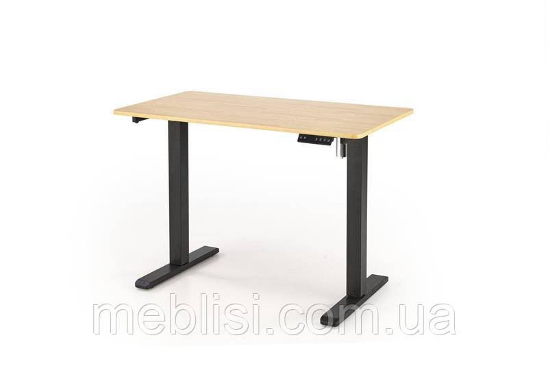Стіл (парта) B53 дуб золотий/чорний (з функцією регулювання висоти) (Halmar)